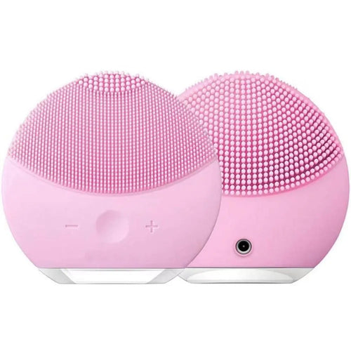 Limpiador y Masajeador Facial Eléctrico de Silicona (Rosa)