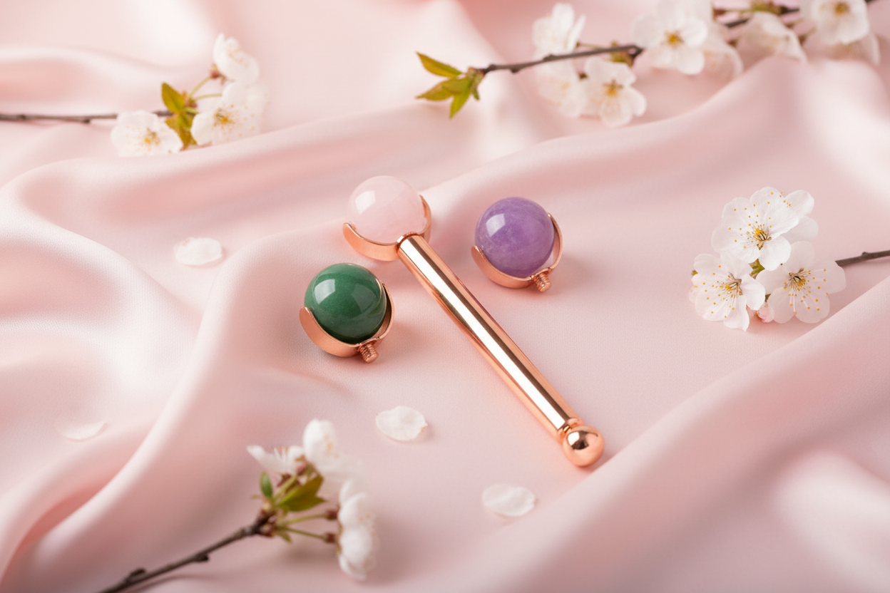 Rodillo Facial de Jade Natural