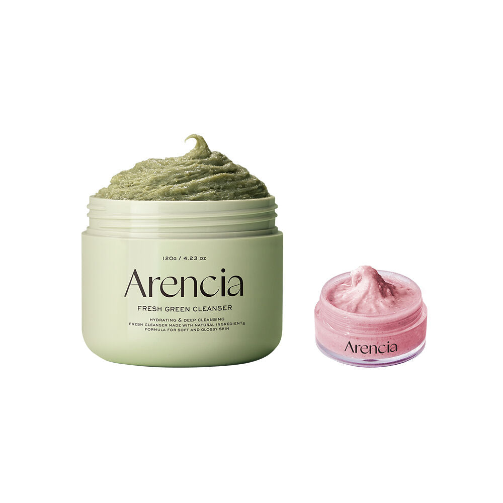 Arencia Fresh Green Cleanser 120g + Mini Rosehip 15g | Limpiador Facial Coreano Clean Beauty