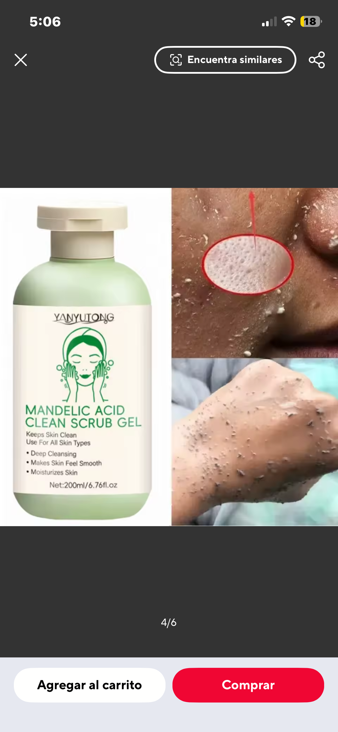 Gel Exfoliante Facial Mandelic Acid Clean Scrub – Limpieza Profunda 200ml