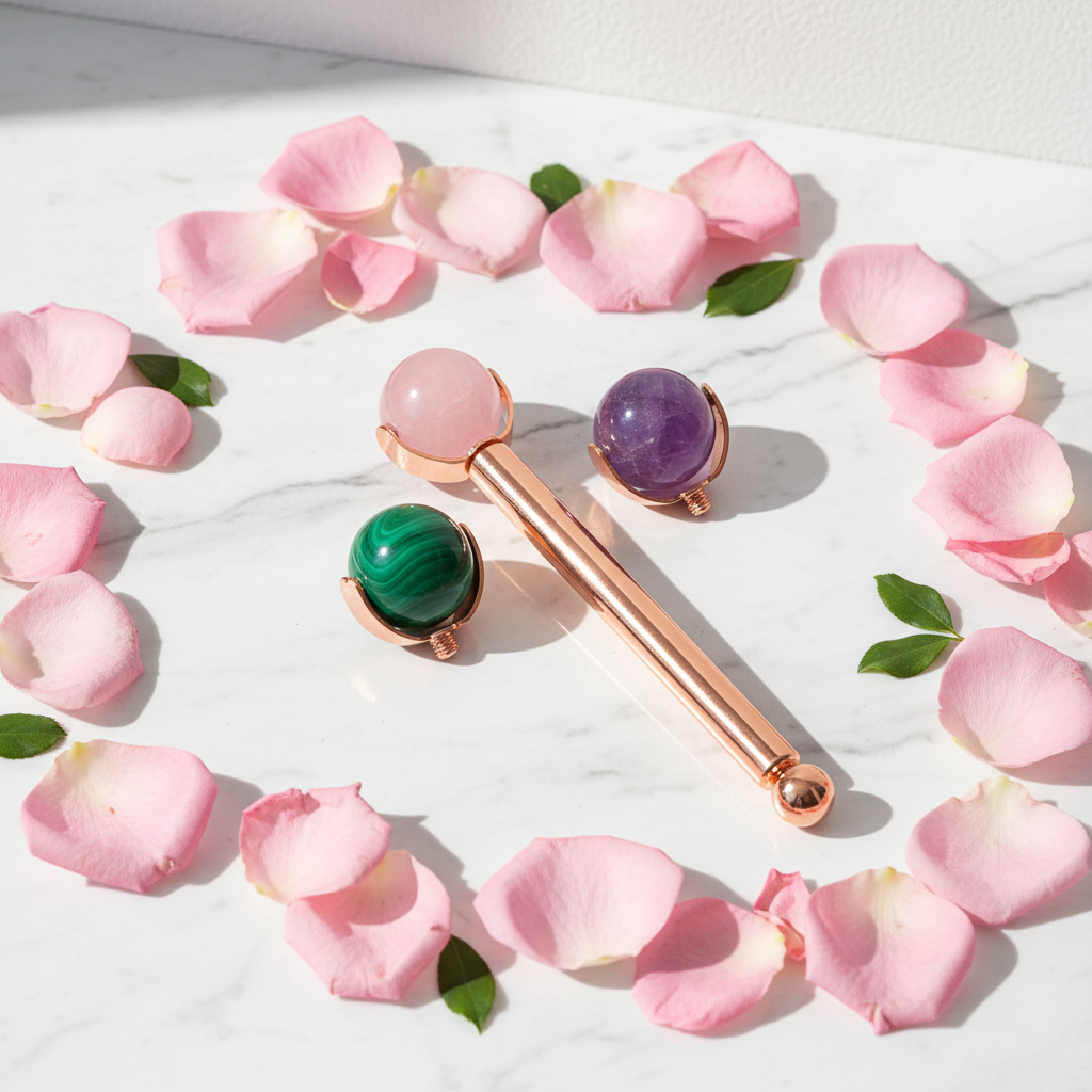 Rodillo Facial de Jade Natural